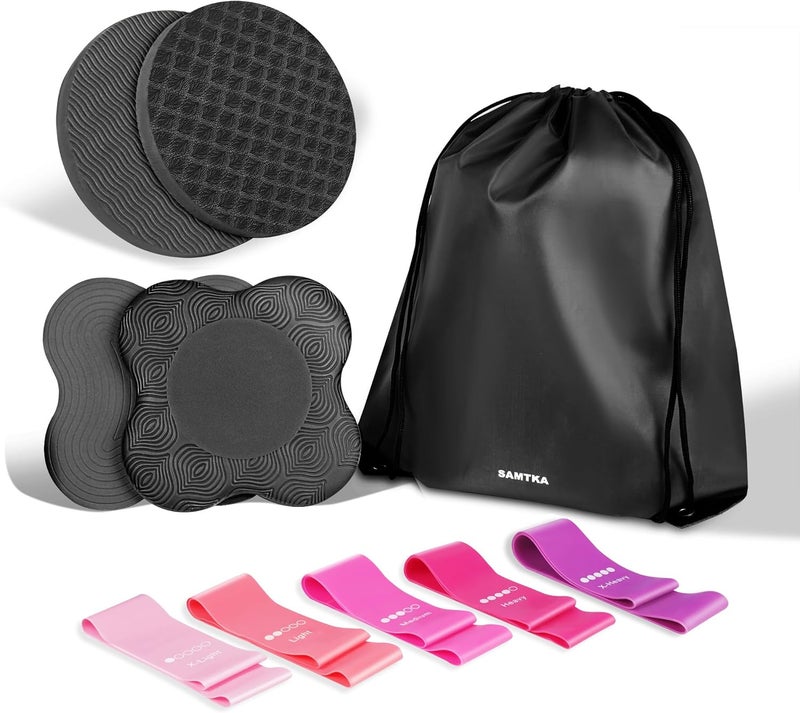 SAMTKA Premium Exercise Knee Support Set of 10 | Thick Foam Yoga Pilates Cushion for Women Men | Knees Elbows Wrists Hands Head Protection - Image 1